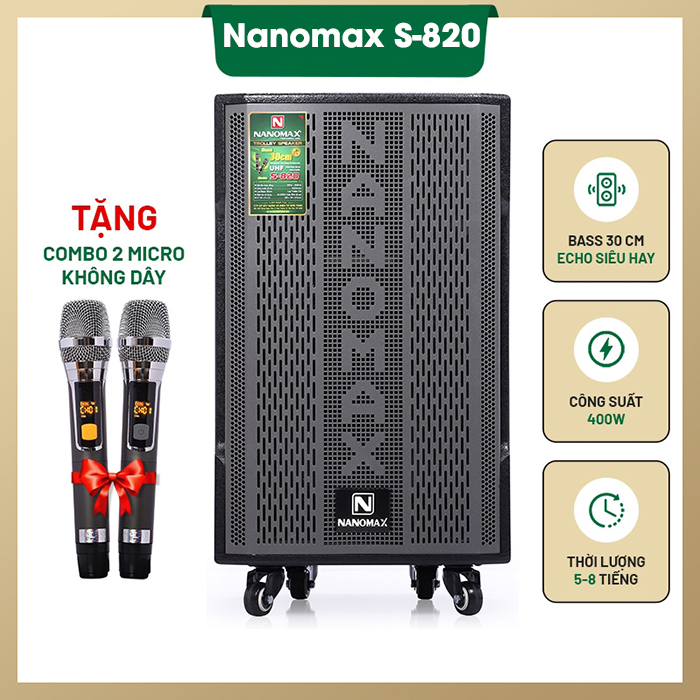 Loa kéo Nanomax 3 tấc S-820: 4.390.000 VND