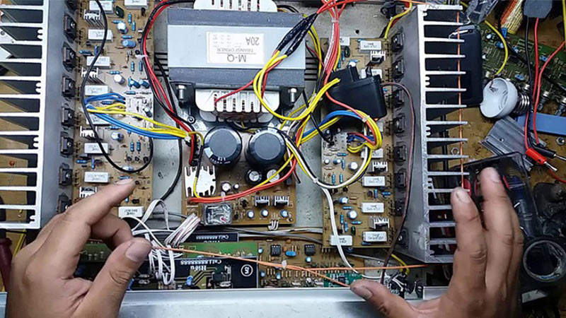 Sửa amply khi linh kiện có vấn đề hoặc tăng phô nguồn