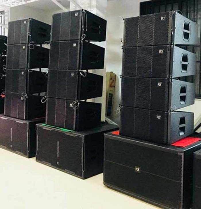 Được sử dụng phổ biến nhất là loa array Mỹ, Trung