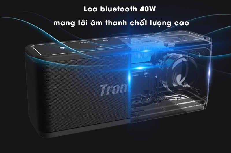 Loa bluetooth 40W mang tới âm thanh chất lượng cao 