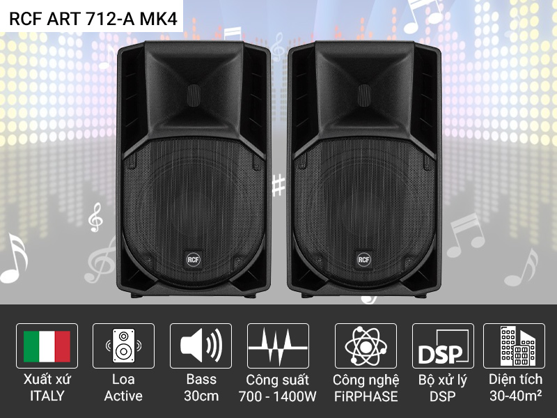 Giới thiệu về loa Karaoke RCF ART 712-A MK4