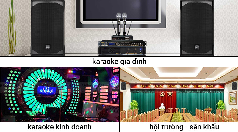 Ứng dụng của loa karaoke RCF EMAX 3112 MKII