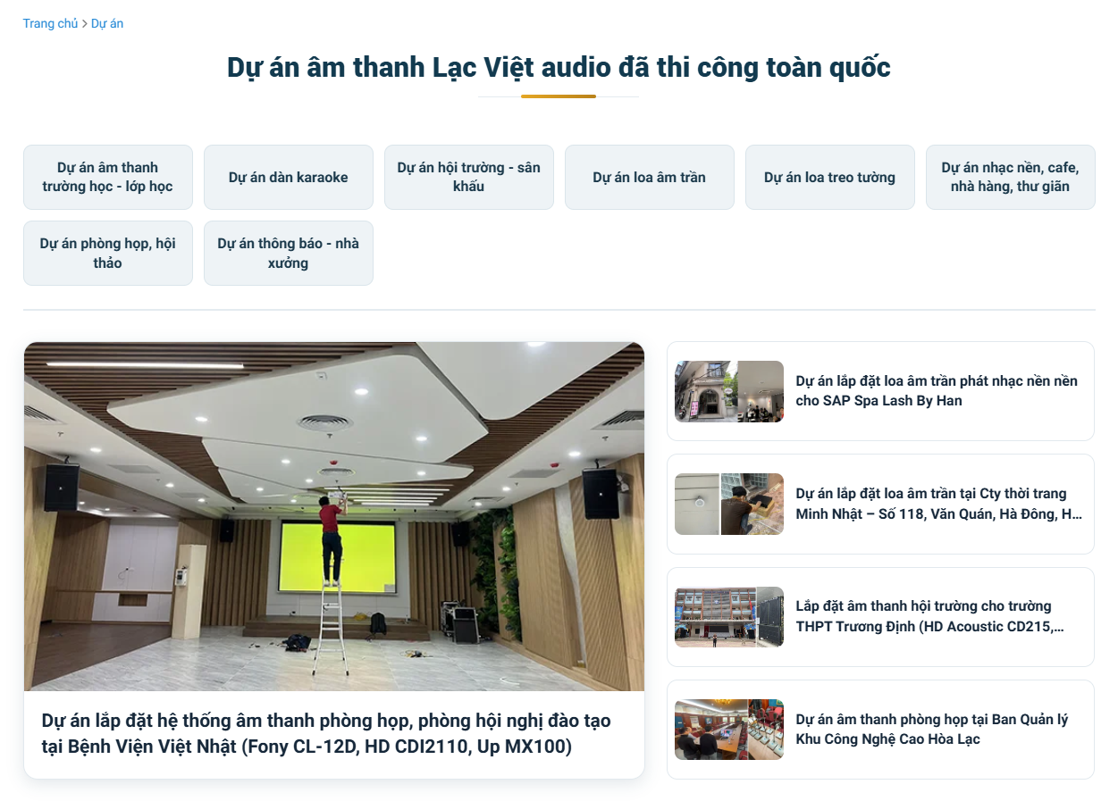Amthanh.vn đã thực hiện nhiều dự án từ Bắc vào Nam